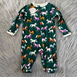 Wonder Nation Unicorn Pajamas‎ Baby Girls Size 0-3 Months Footie Pjs Paja…